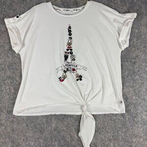 Karl Lagerfeld Womens Paris T Shirt Sz L Eiffel Tower